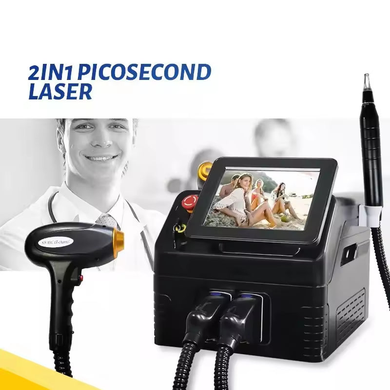 808 Diode Portable Laser Hair Removal Machine Tattoo Removal Machine Laser Qswitch Pico Laser