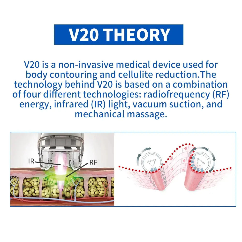 5 in 1 Beauty Equipment Roller Massage Roller Heads Cavitation Vacuum Radio Frequency Body Massage Rf Slimming Machine For Salon