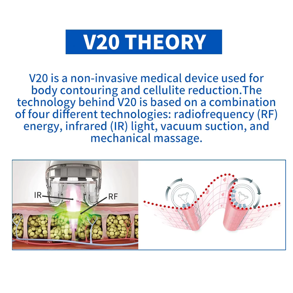 5 in 1 Beauty Equipment Roller Massage Roller Heads Cavitation Vacuum Radio Frequency Body Massage Rf Slimming Machine For Salon