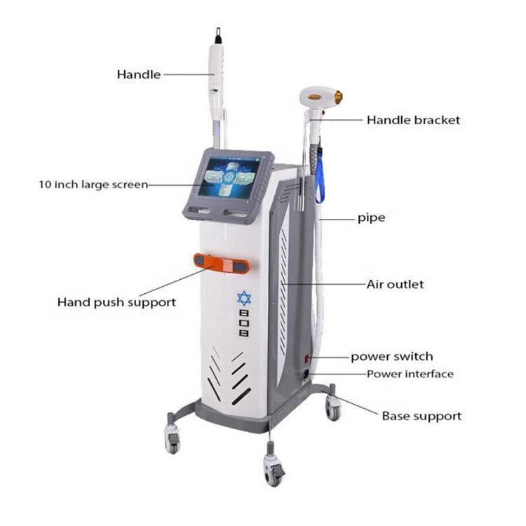 808nm Diode pico laser machine for hair removal and tattoo removal 808 pico 2 in 1