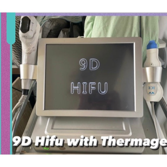 Portable 9D HIFU Facial Lifting Anti Aging Wrinkle Removal V-aginal tightening repair  Beauty Machine with rf thermage Face Sculptor Skin Tightening Anti-wrinkle Device