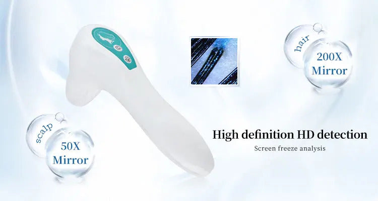 2025 Portable 7IN1 High Frequency Hair Follicle Detection Scalp Massage Oxygen Jet Anti-Hair Loss Regrowth Machine