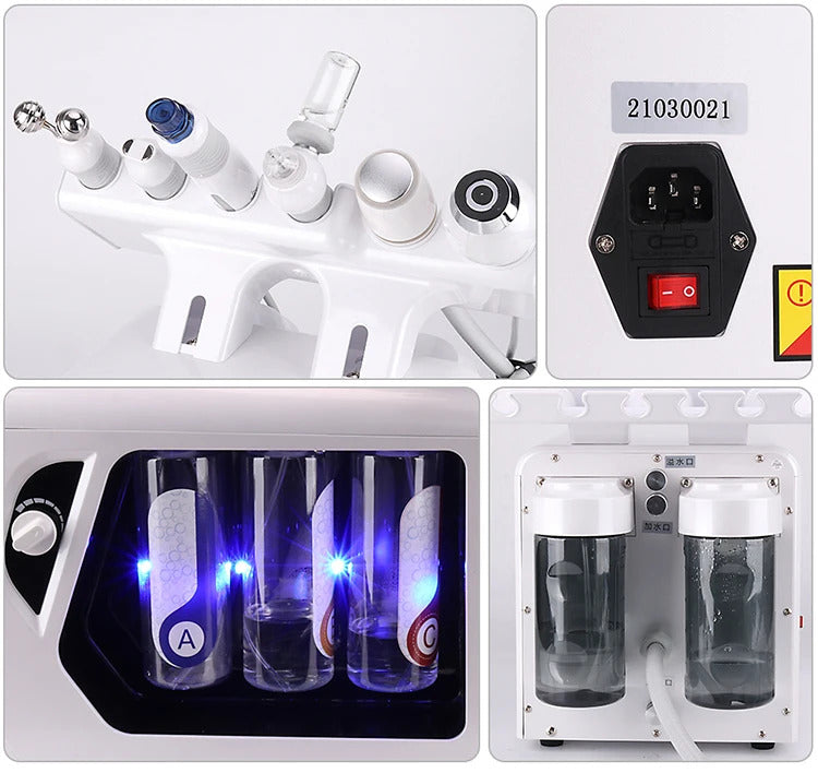 6 in 1 Small Bubble Machine Oxygen Jet Peel Device Deep Skin Cleaning Beauty Equipment BIO Face Lift Skin Cleansing Ati Aging