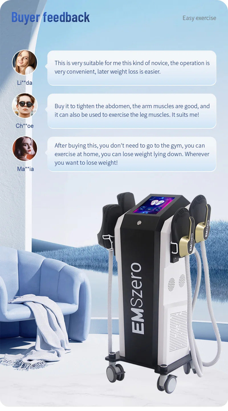 EMSZERO Machine NEO RF EMS Electromagnetic Muscle Stimulator PRO Ultra 2025 Professional Sculp 6500w 5 Handle Pelvic Girdle