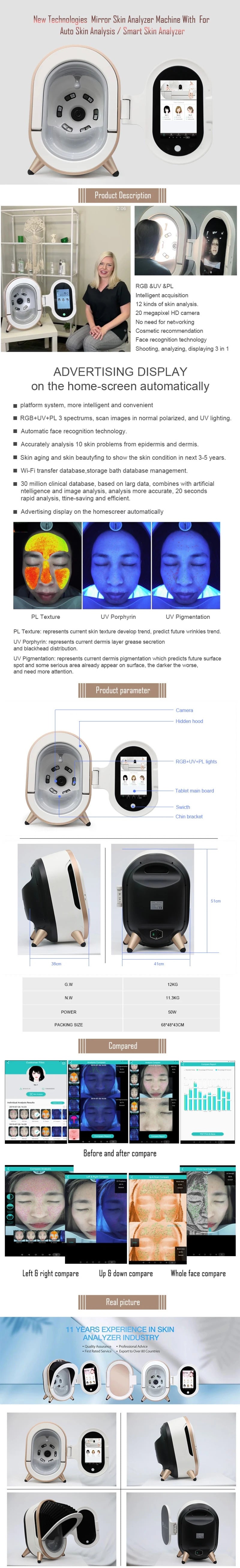 2025 Facial Skin Analysis System Magic Mirror Machine M9 Facial Tester Skin 4D Camera Analyzer For Skin.bnm