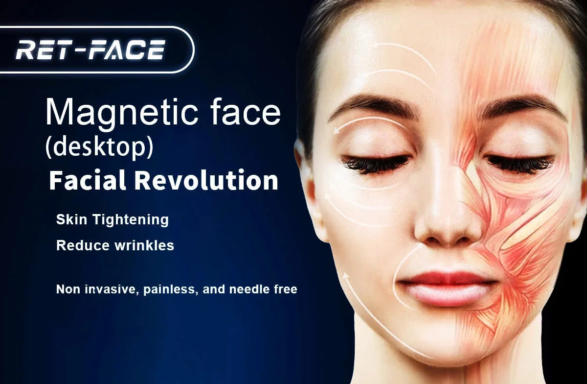 Portable RF Facial Electrical Stimulation Anti-Aging Machine - Face Wrinkles Removal Skin Tightening Lifting Device for Home Use