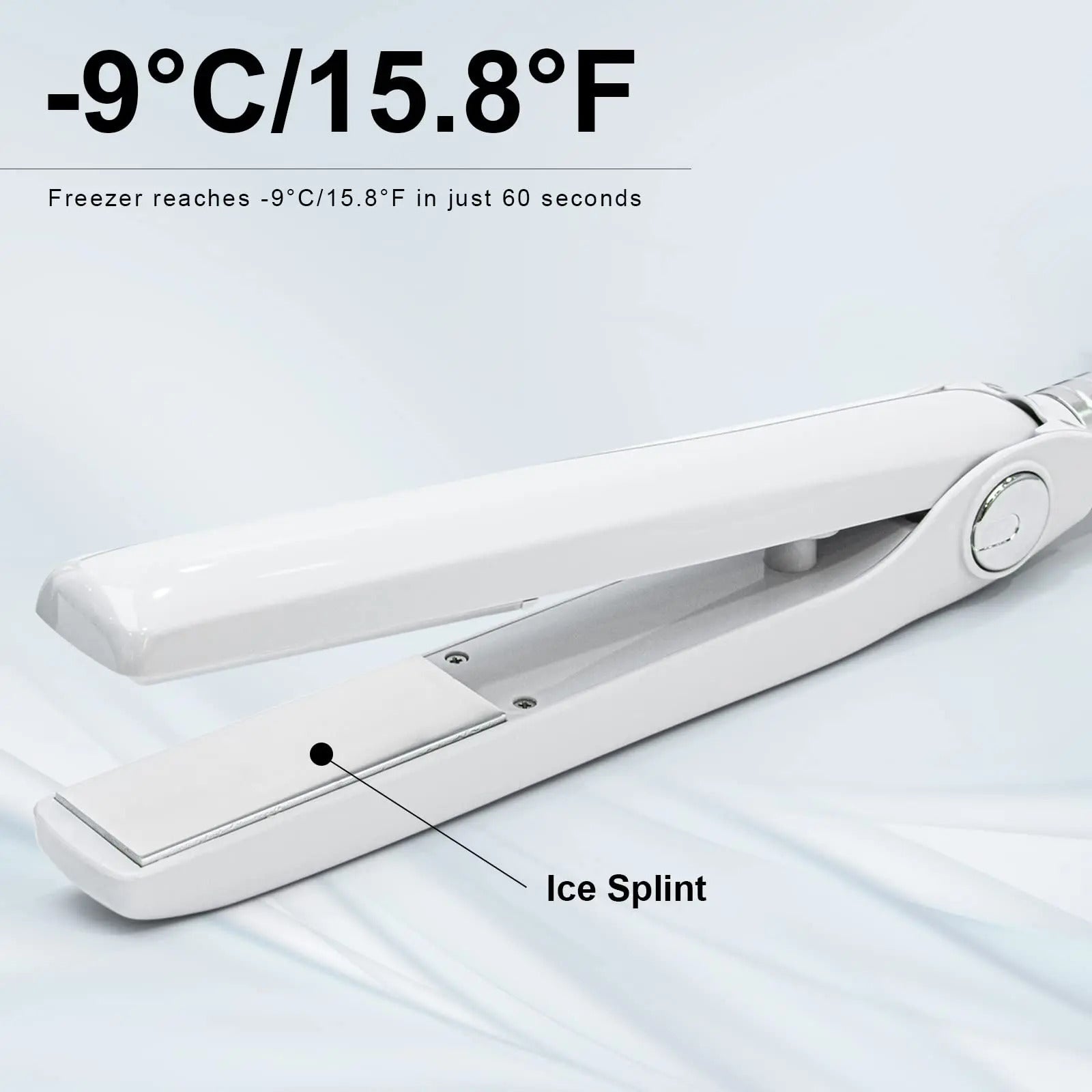 Professional Ice Cold Frozen Cryotherapy Flat Iron Nano-Cryo Hair Repair & Straightening Salon-Grade Cool Treatment Device