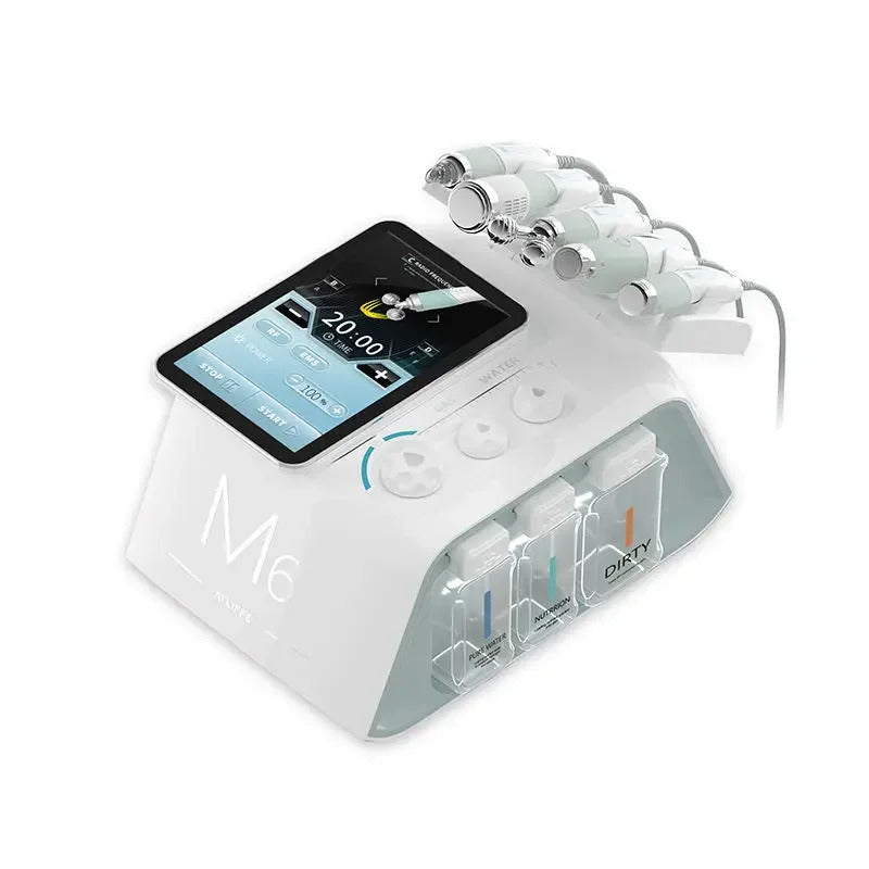 6 In 1 Facial Hydra Eater Oxygen Micro Diamond Dermabrasion Hydrofacials Deep Cleaning Face Beauty Machine