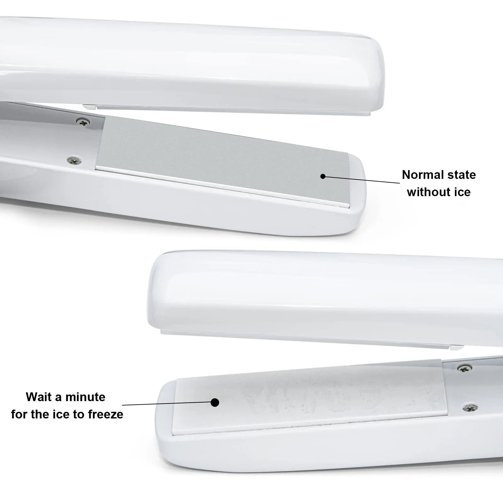 Professional Ice Cold Frozen Cryotherapy Flat Iron Nano-Cryo Hair Repair & Straightening Salon-Grade Cool Treatment Device