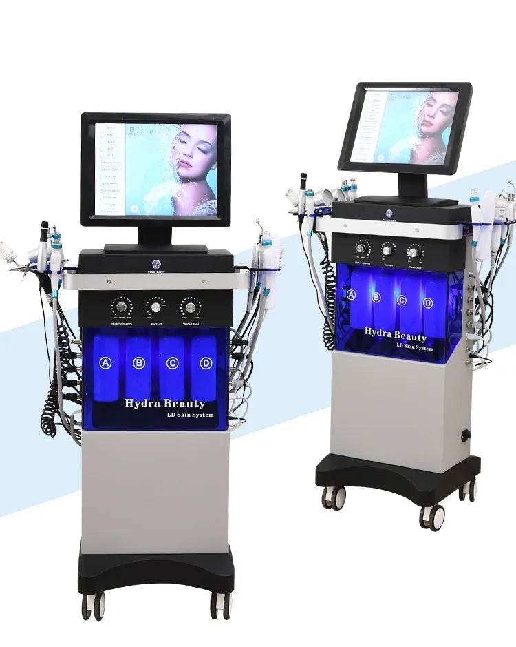 2025 14 in 1 Women Aesthetic Beauty Equipment Bubble Oxygenation Ultrasonic Scrubber Hydrodermabrasion Hydro Facial Machine