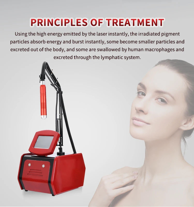 Portable Picosecond Lazer Tattoo Rem Carbon Peeling Skin Whitening Non Invasive Skin Rejuvenation Laser Machine