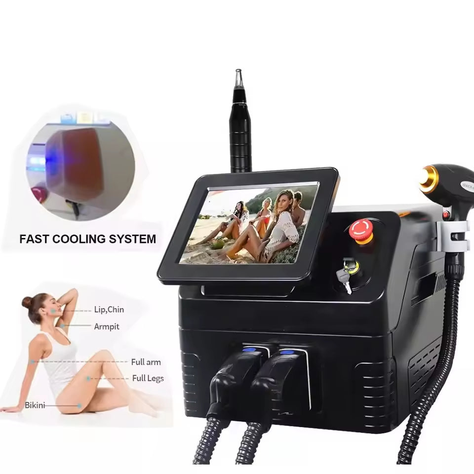 808 Diode Portable Laser Hair Removal Machine Tattoo Removal Machine Laser Qswitch Pico Laser
