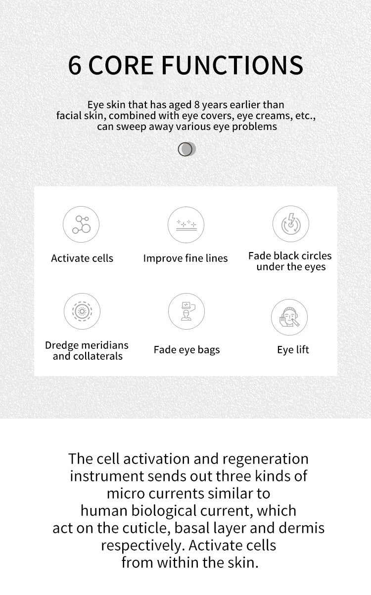 Face Lifting Lighten Fine Lines And Dark Circles Under The Eyes BIO Microcurrent Roller Massage Beauty Equipment Anti Aging