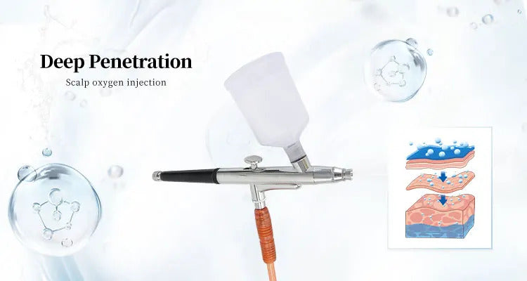 2025 Portable 7IN1 High Frequency Hair Follicle Detection Scalp Massage Oxygen Jet Anti-Hair Loss Regrowth Machine