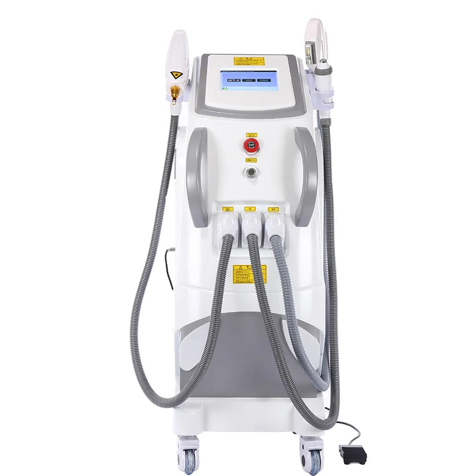 4 in 1 Opt + Ipl+ Rf+ Nd Yag Permanent Laser Tattoo Removal Skin Rejuvenation Beauty Equipment Electrolysis Hair Removal Machine