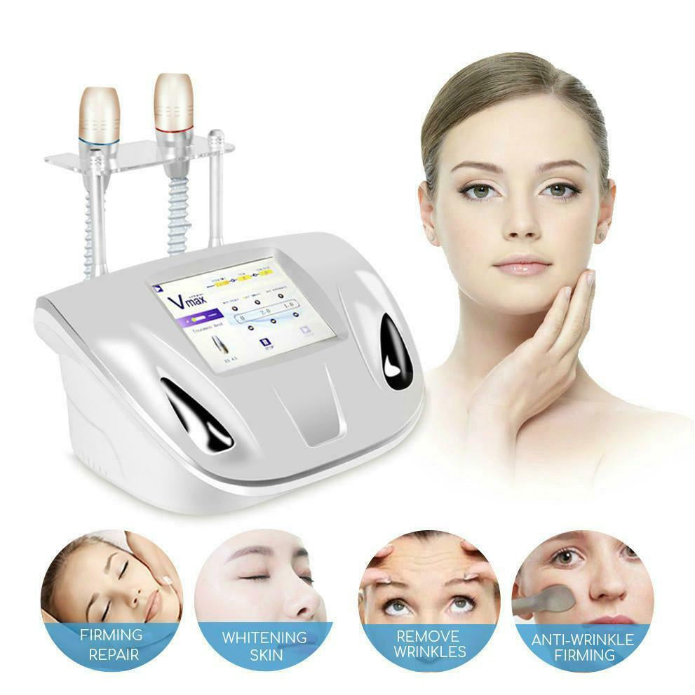 【Ready Stock】 Vmax Hifu Machine face Thighten lifting Anti-wrinkle with 2Handles for face&body Radar Line Carve Beauty Device Anti-Wrinkle Face Lifting Vmax hifu Beauty Machine