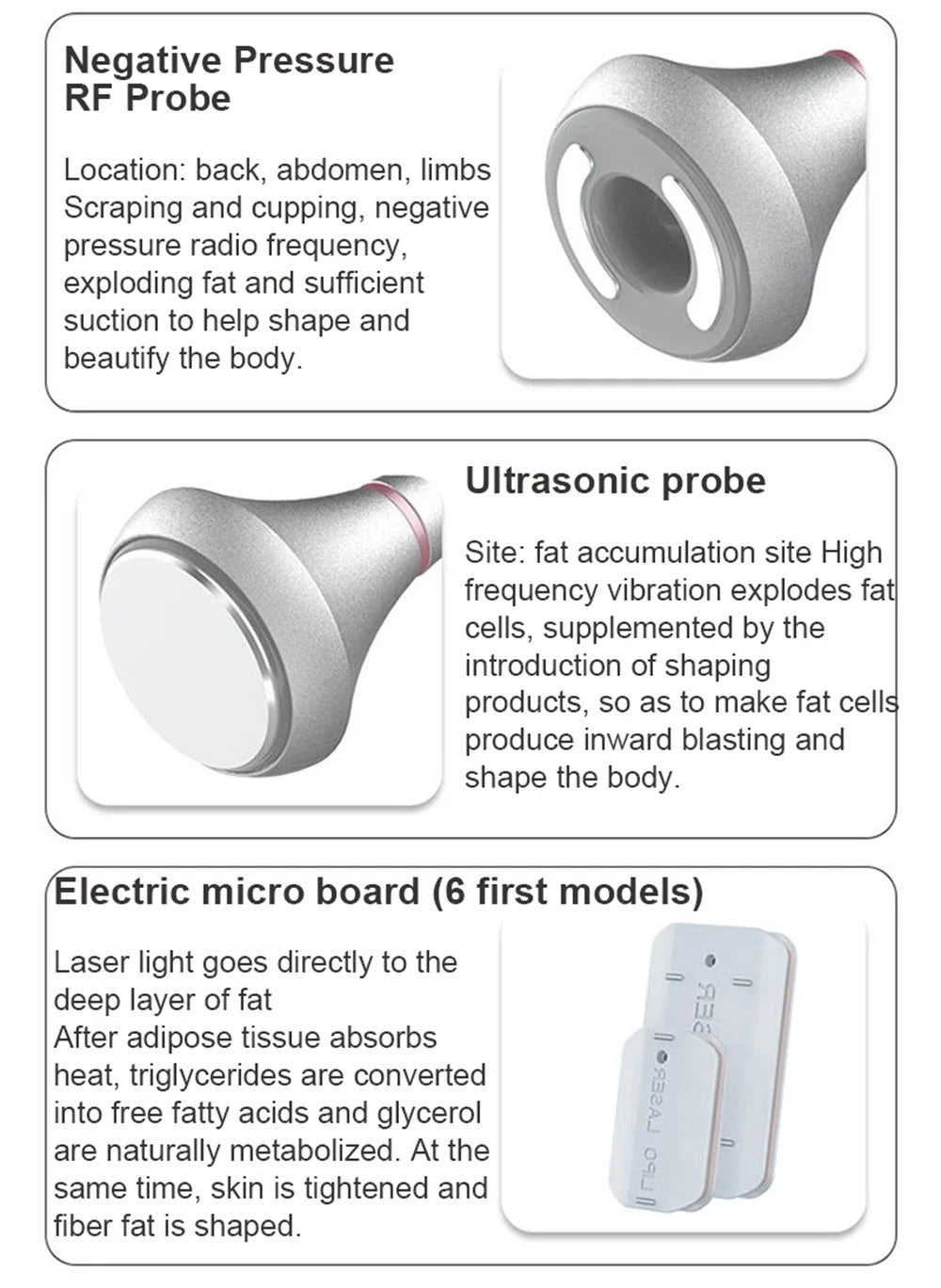 New 6 In 1 Cavitation Ultrasonic Body Slimming Machine Radio Frequency Massage Instrument Weights Loss Eletric Muscle Stimulator