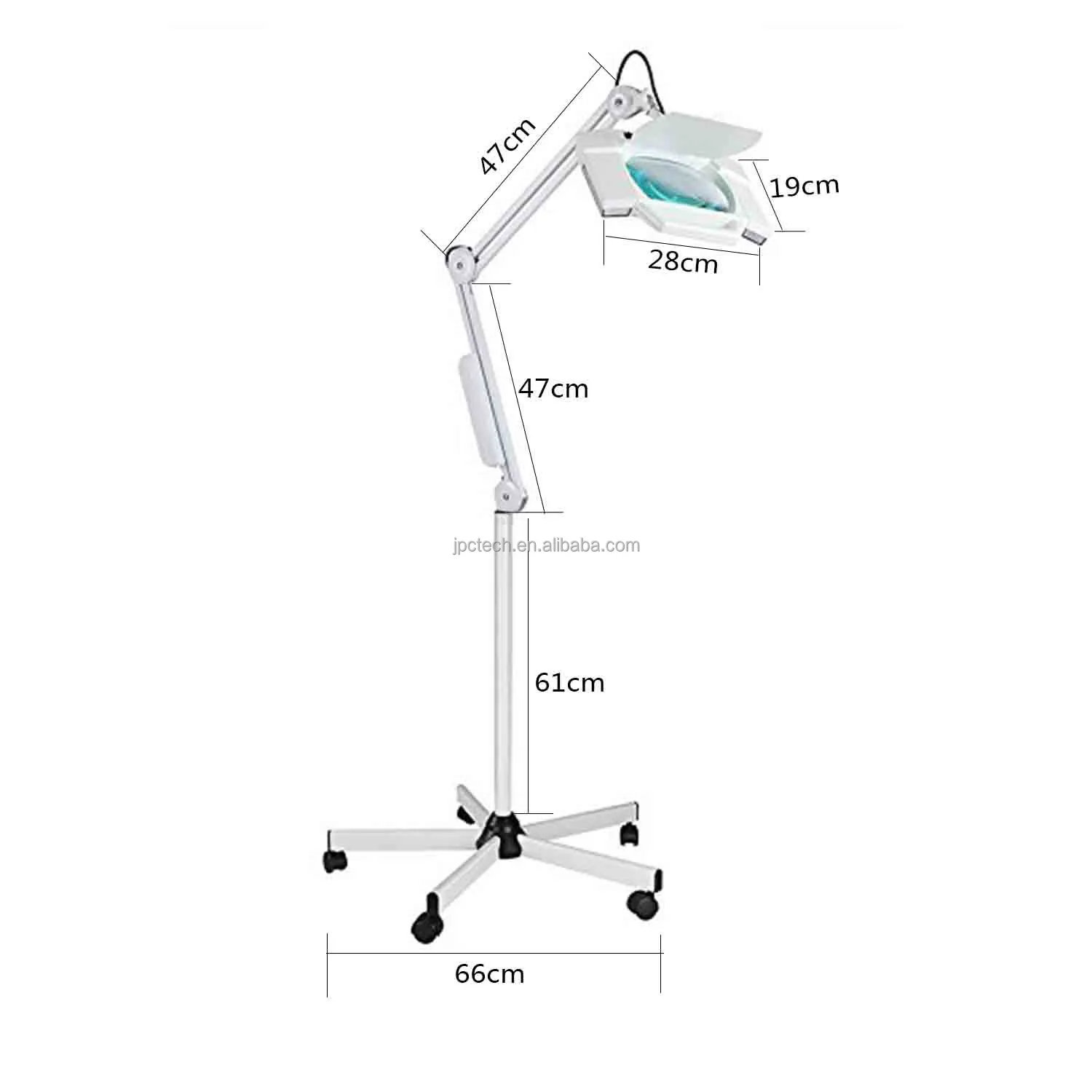 Salon 5X 36W Magnifier Glass Lamp Foldable L204 Magnifying Glass With Led Light for Beauty