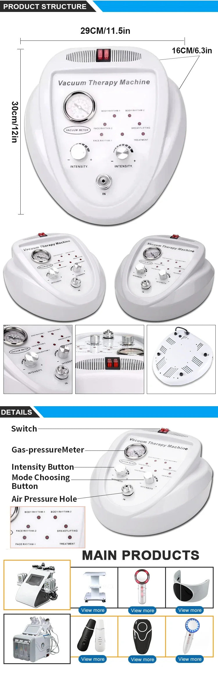 2025 New Vacuum Massage Therapy Machine Suction Cuping Buttocks and Breast Enlargement Sucking Nursing Lifting Buttocks Device