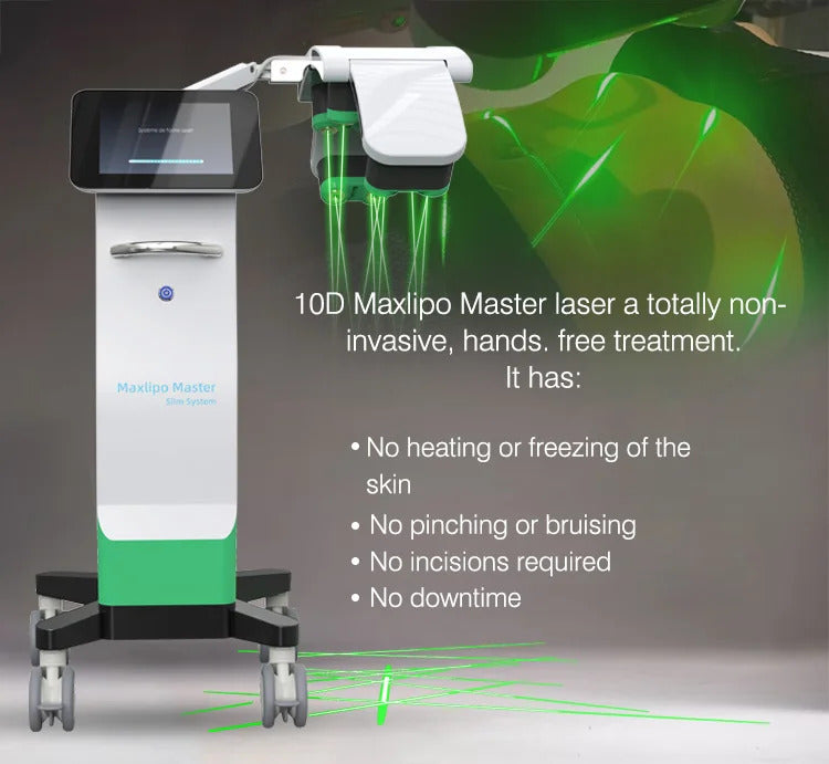 Hot salon Green Red light 10D lipo Laser slimming machine 532nm laser weight loss body sculpting lipo cavitation 2025