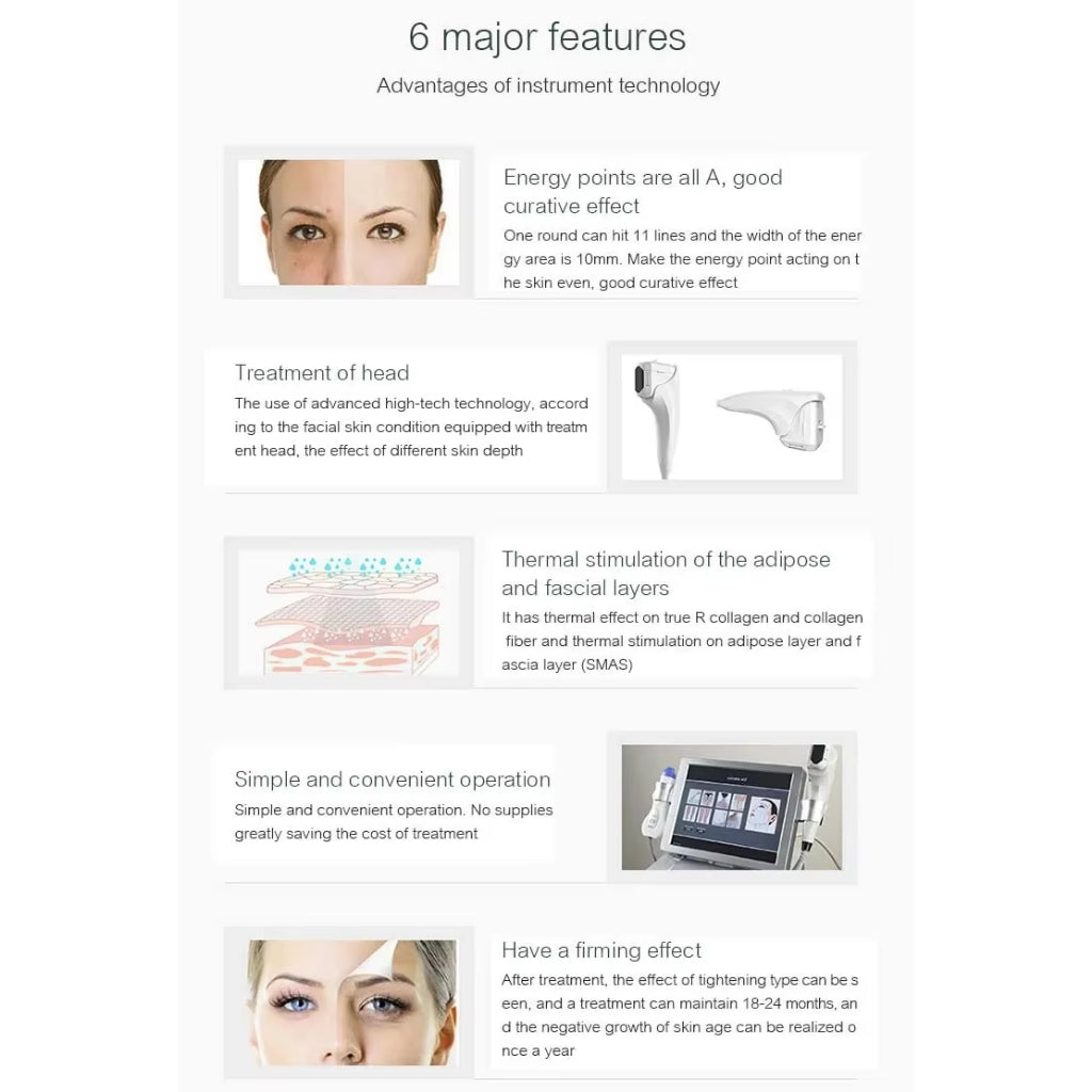 Portable 9D HIFU Facial Lifting Anti Aging Wrinkle Removal V-aginal tightening repair  Beauty Machine with rf thermage Face Sculptor Skin Tightening Anti-wrinkle Device