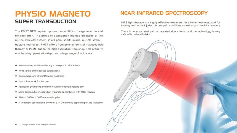 Clinic Magneto Pemf Pain Relief Infrared Magnetic Transduction Machine Therapy