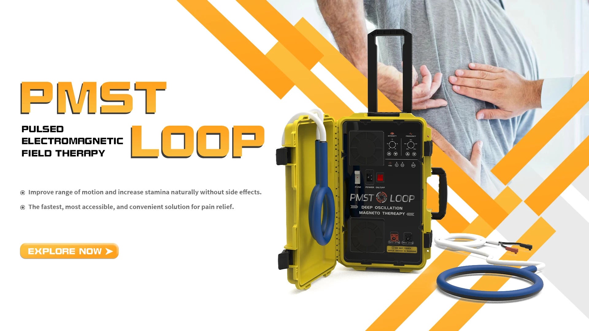 Clinic 6000Gauss PEMF Devices PMST Loop Magnetic Therapy for Humans Pain Relief