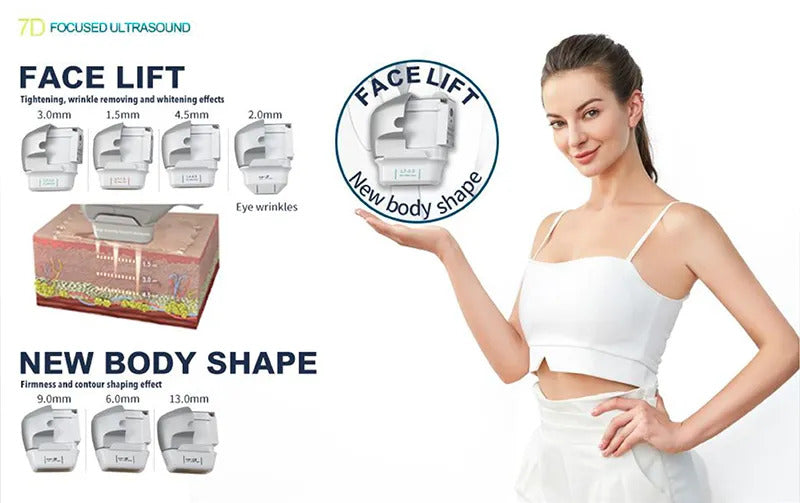 7D beauty machine facial neck lifting wrinkle removal