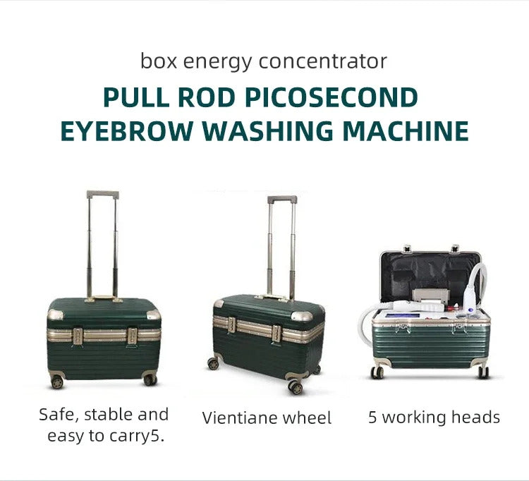 2025Portable 1064nm 532nm 1320nm ND YAG Laser Spots Tattoo Removal Eyebrow Pigment Trolley Case Picosecond Beauty Machine