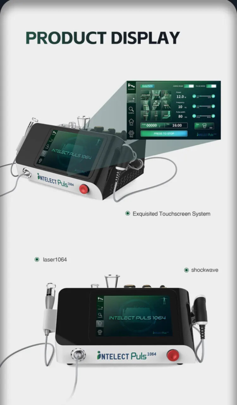 Portable 12 Watt 1064nm With 10 Bar ESWT Point Physiotherapy Spa Machine