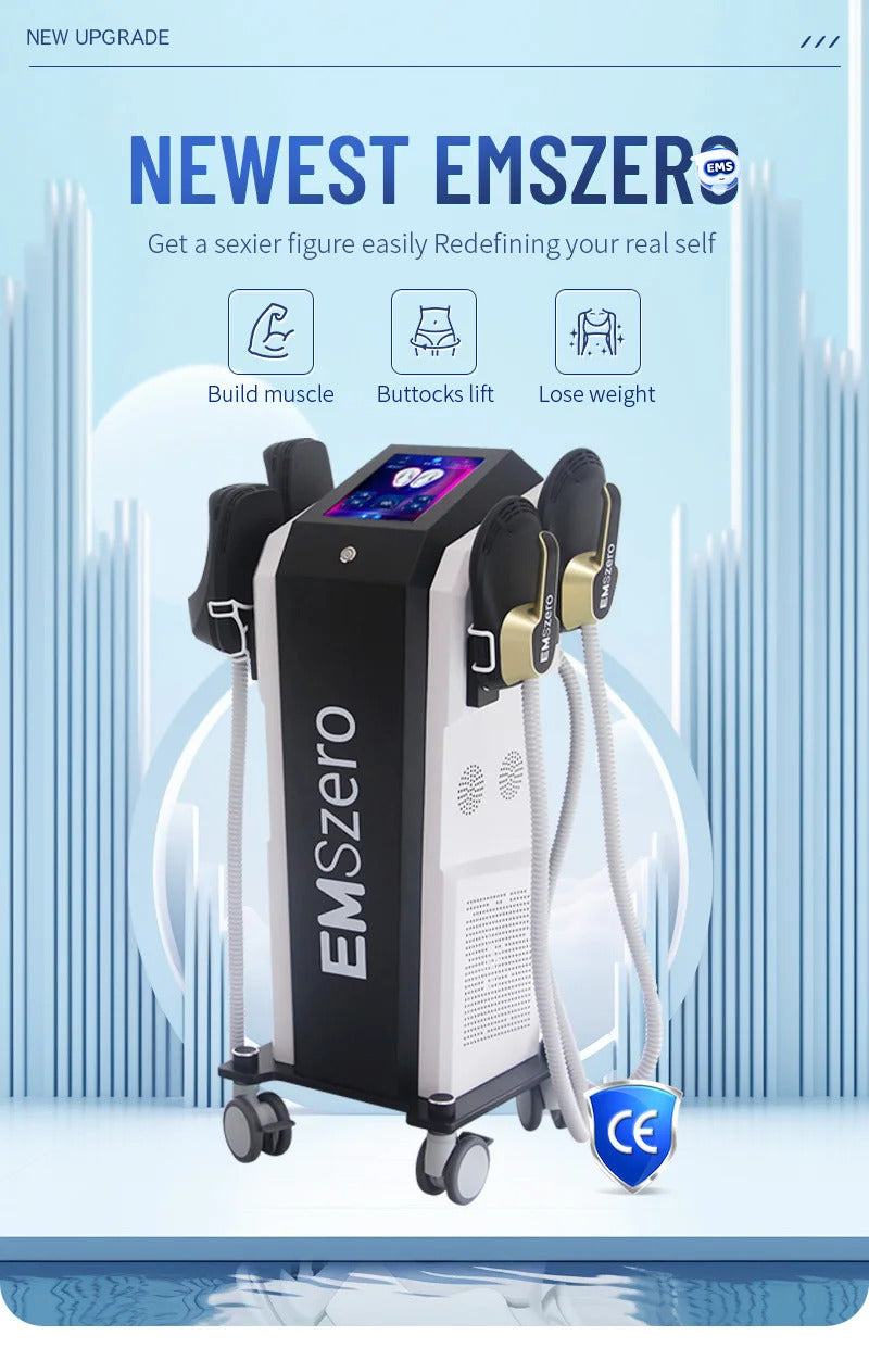 EMSZERO Machine NEO RF EMS Electromagnetic Muscle Stimulator PRO Ultra 2025 Professional Sculp 6500w 5 Handle Pelvic Girdle