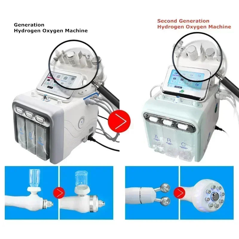 7 in1 Water Oxygen Jet Peel Hydro Beauty Skin Cleansing Hydro facial Machine Facial Machine Water Aqua Peeling for Home UseH2O2