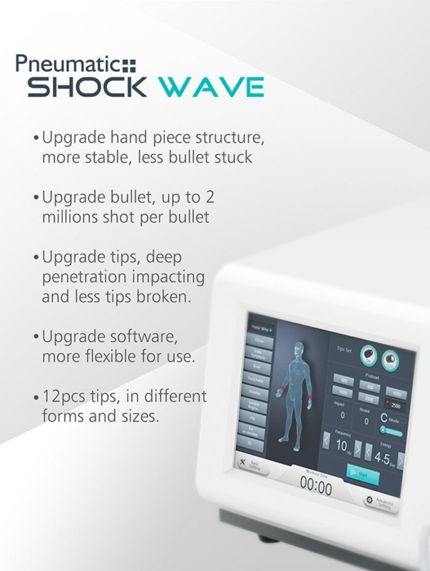 Pro Fullbody Shock Wave Shockwave Body Massage Equipment ED Machine