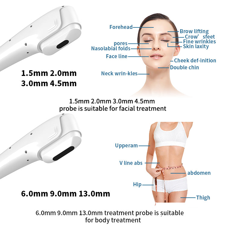 2 IN1 7d Hifu Machine Skin Tightening Rf Microneedling Smas Lifting  Portable 7d hifu smas Anti-wrinkle  face lifting Hifu Machine