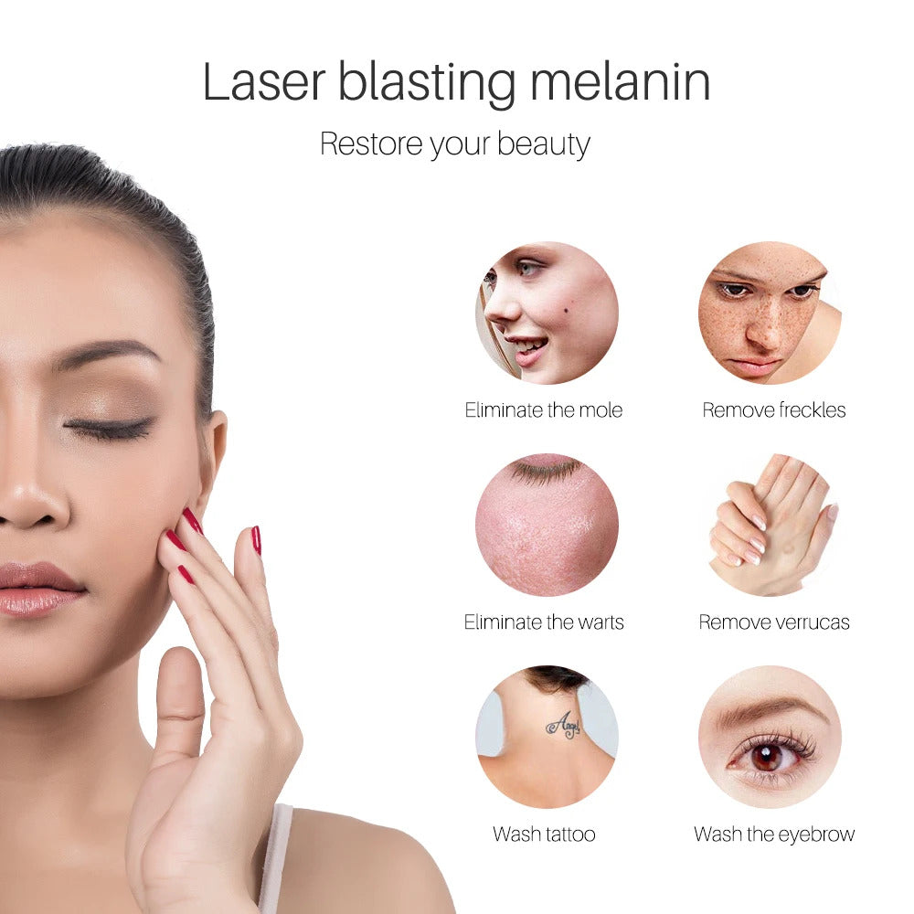 Portable Picosecond Lazer Tattoo Rem Carbon Peeling Skin Whitening Non Invasive Skin Rejuvenation Laser Machine