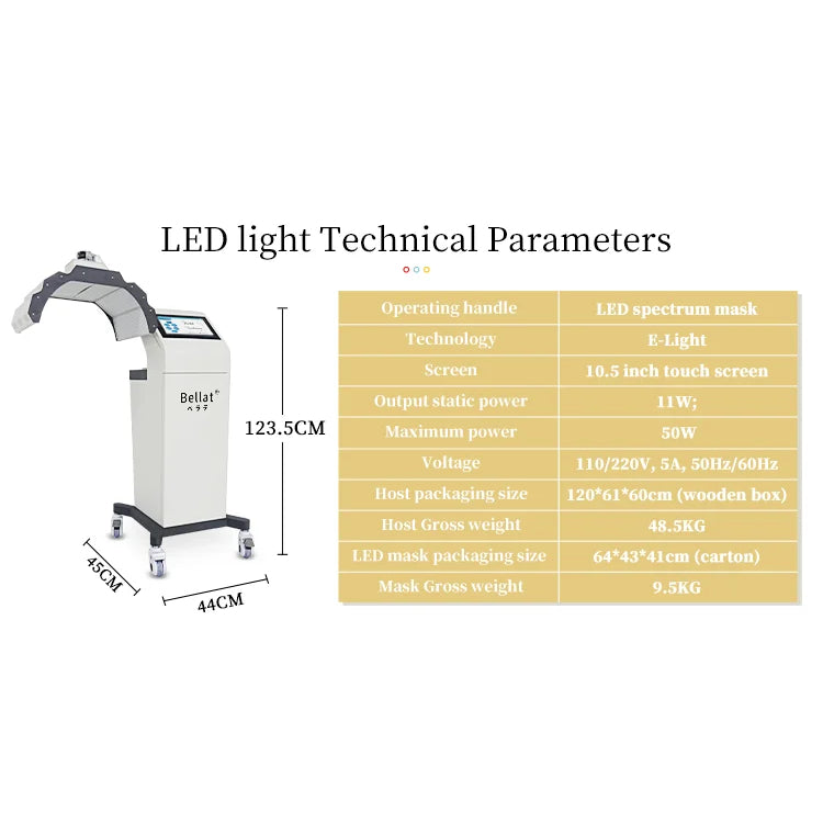 PDT-LED Photon Skin Care Anti-aging Skin whitening Treatment Facial Phototherapy machine