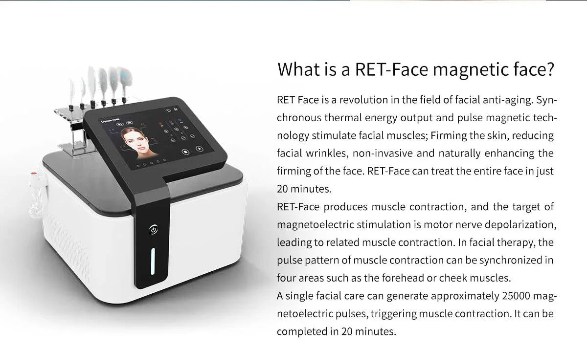 Portable RF Facial Electrical Stimulation Anti-Aging Machine - Face Wrinkles Removal Skin Tightening Lifting Device for Home Use