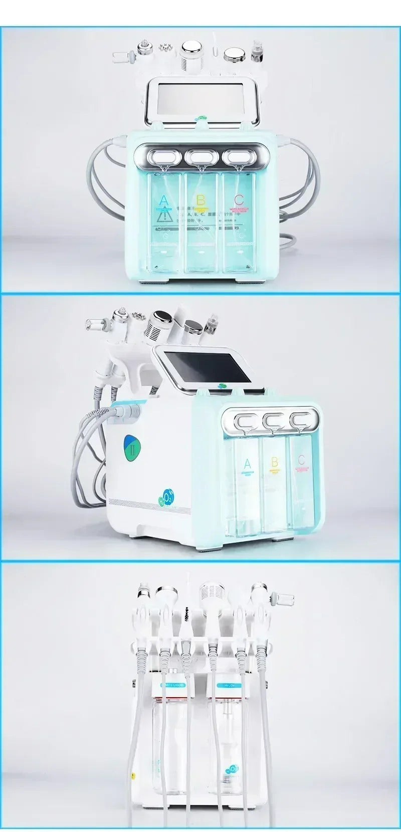 7 in1 Water Oxygen Jet Peel Hydro Beauty Skin Cleansing Hydro facial Machine Facial Machine Water Aqua Peeling for Home UseH2O2