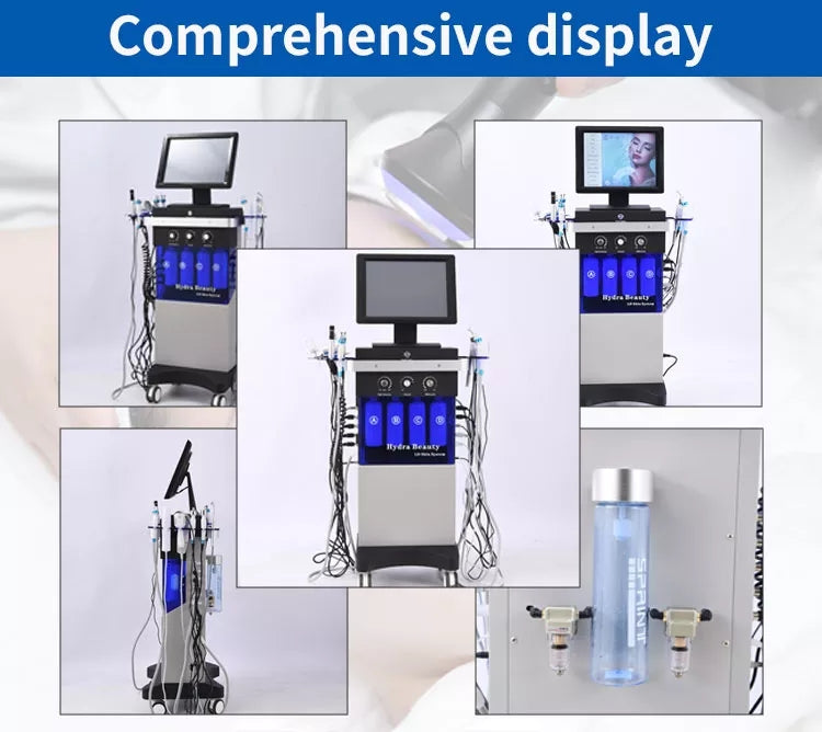 2025 14 in 1 Women Aesthetic Beauty Equipment Bubble Oxygenation Ultrasonic Scrubber Hydrodermabrasion Hydro Facial Machine