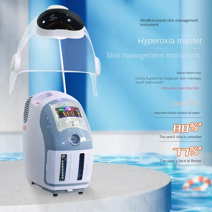 3 In 1 Super Maquinas Facial Oxygenated Machine H2o2 Hyperbaric Whitening Jet Peel Hydra Oxygen Facial Machine With Led Dome
