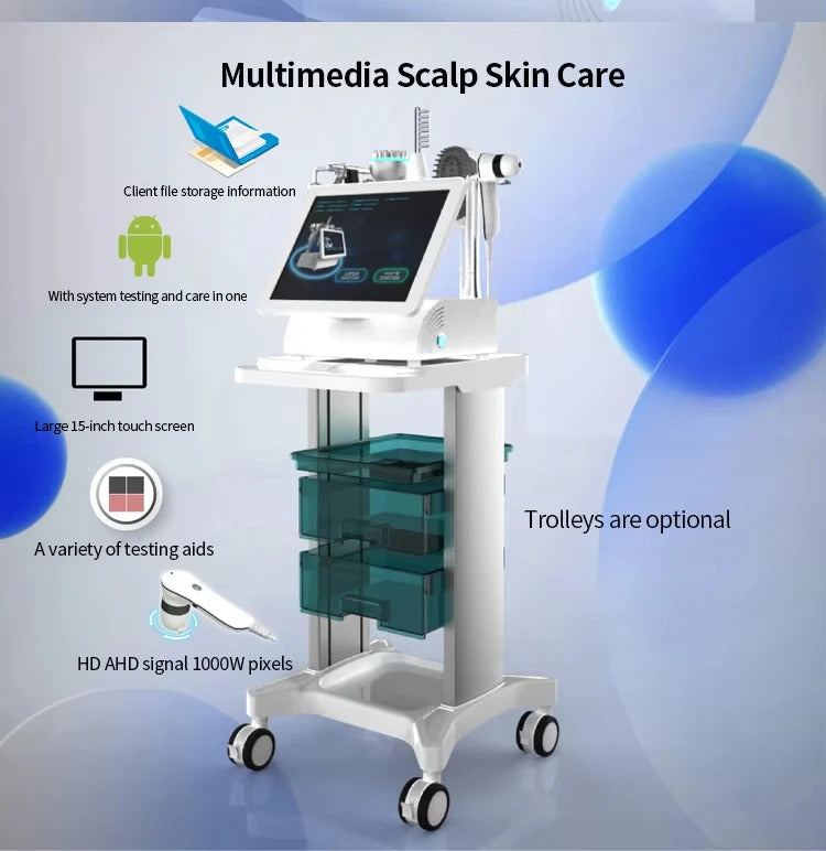 Hot Selling 5 in 1 Hair Scalp Analyzer with Red Light Therapy Nano Spray Growth Detection Touch Screen Anti-Loss Machine