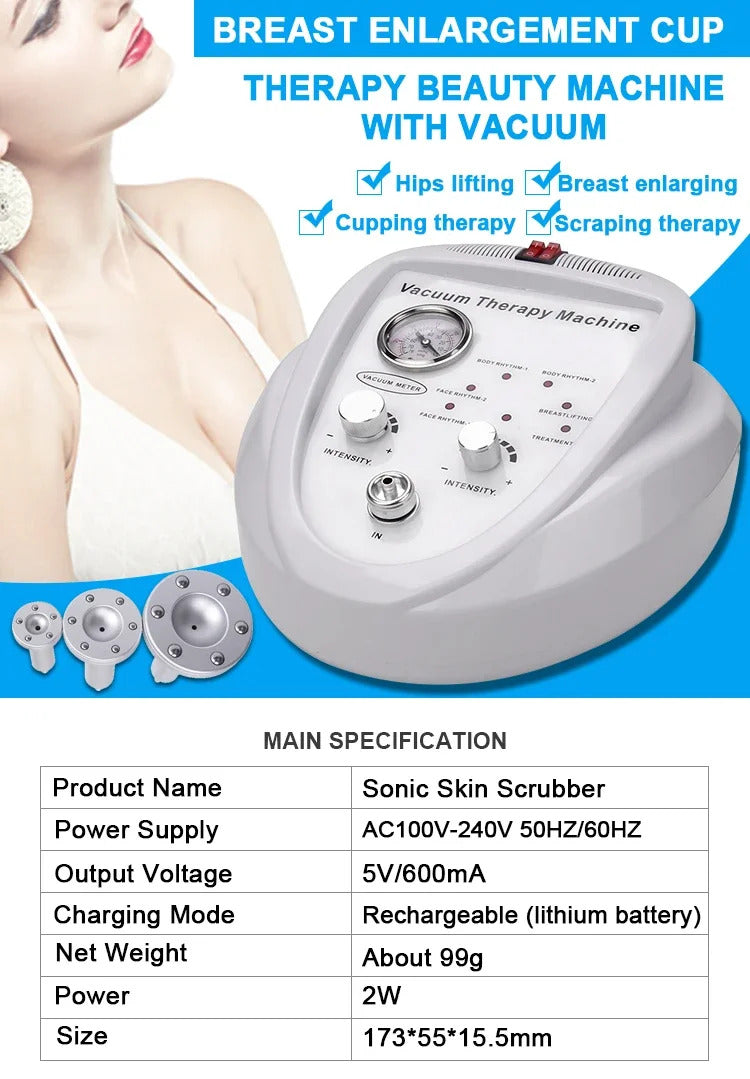 2025 New Vacuum Massage Therapy Machine Suction Cuping Buttocks and Breast Enlargement Sucking Nursing Lifting Buttocks Device